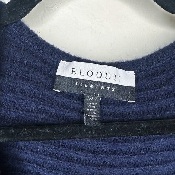 Eloquii Elements Long Dolman Sleeve Rib Knit Wrap Tie Waist Sweater Dress 22 24 - Picture 9 of 14